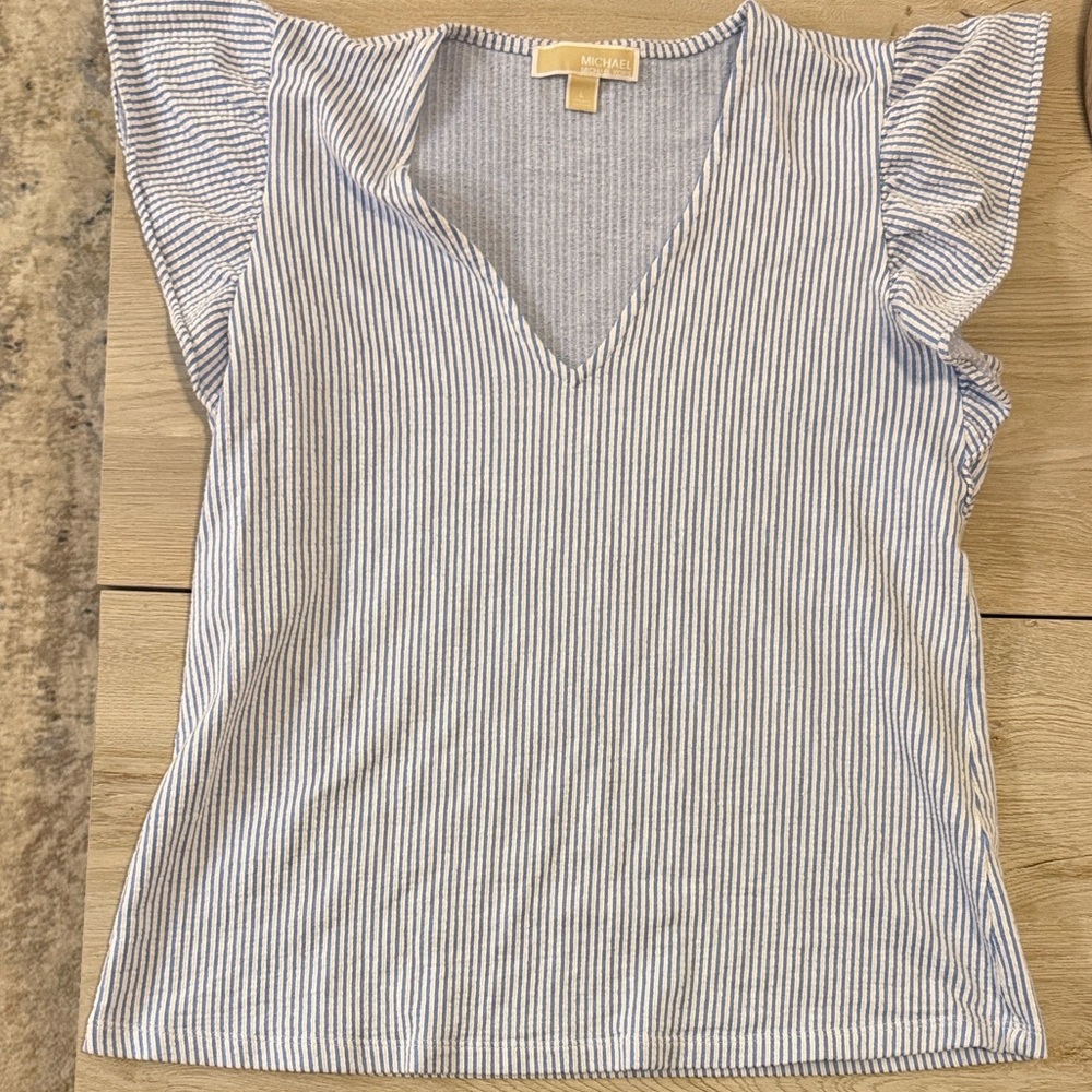 Michael Kors Ruffle Sleeve Top